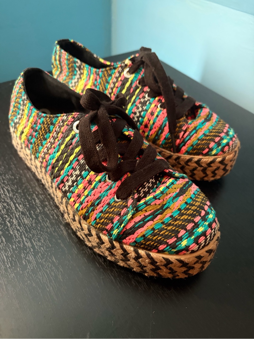 Circus by Sam Edelman Multicolor Woven Platform Sneakers